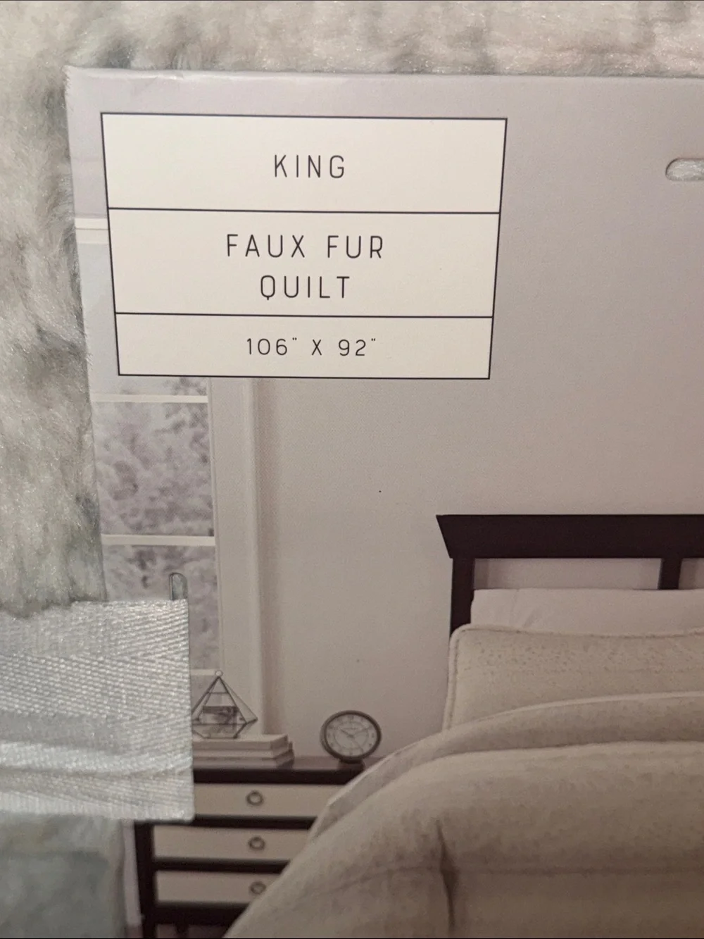 Max Studio Home King Faux Fur Quilt